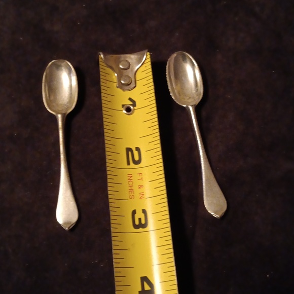 Two Stieff Pewter Individual Salt Spoons - Picture 3 of 3